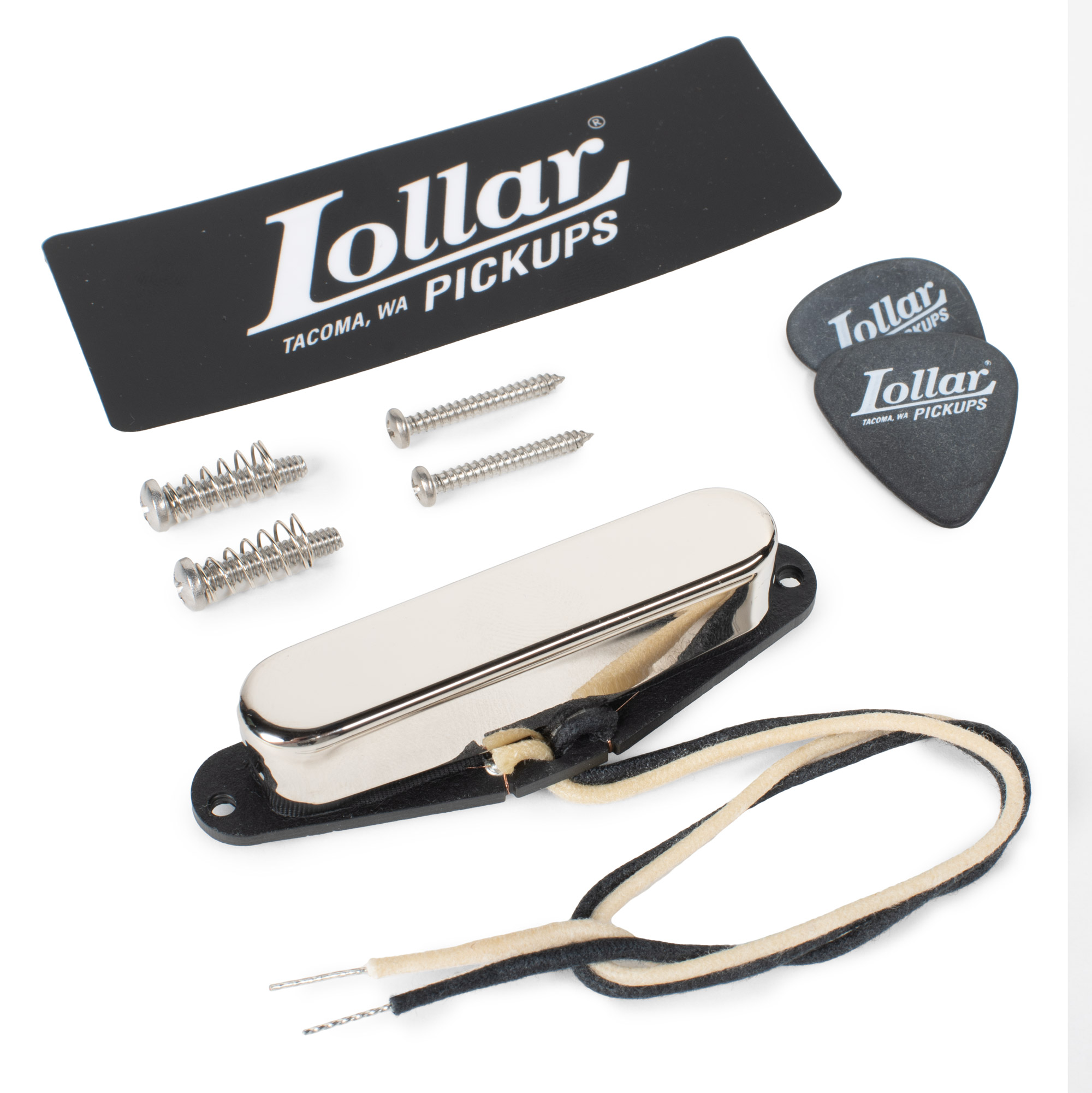 Lollar Pickups for Tele - Exclusively for StewMac, Neck Position, Nickel Cover