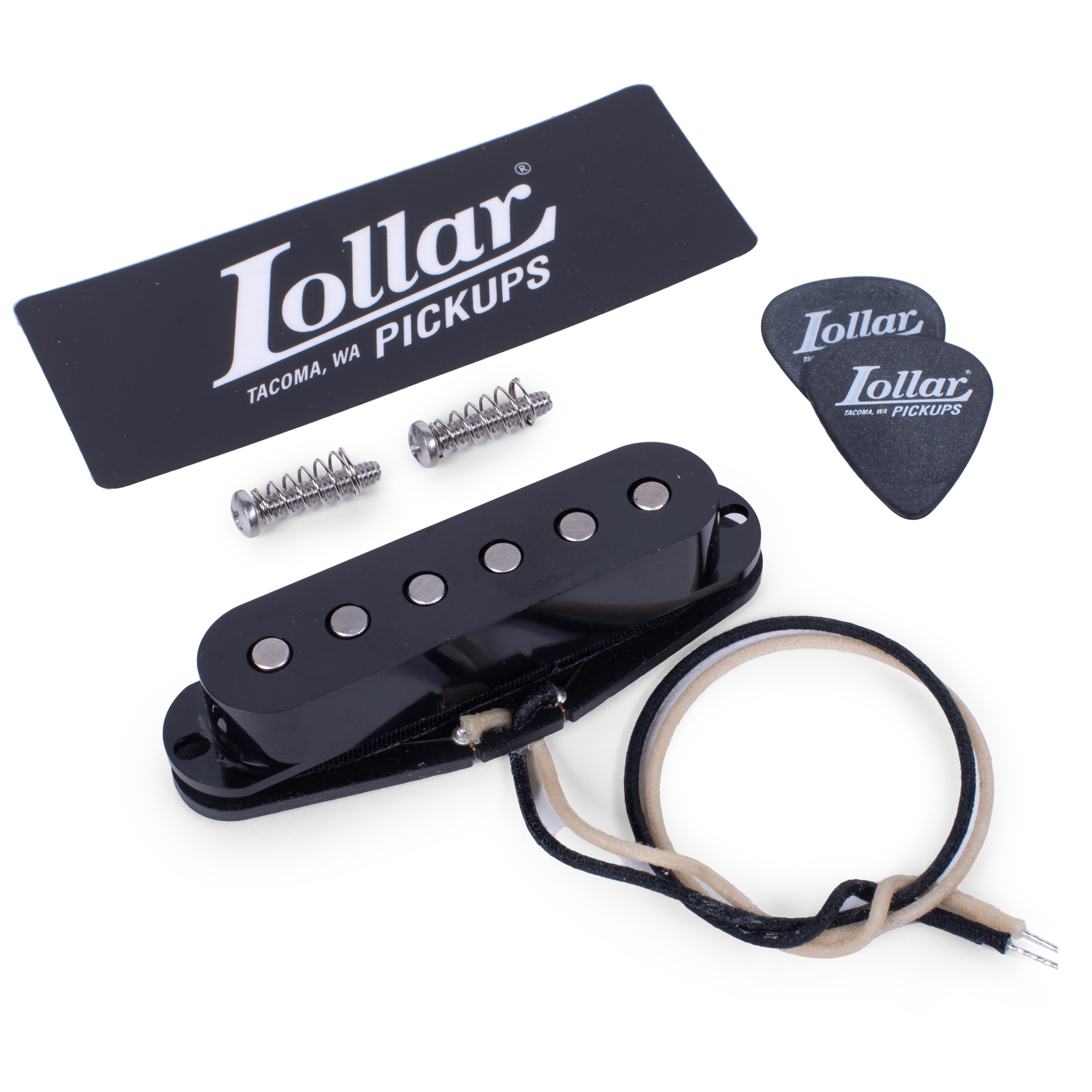 Lollar Pickups for Strat - Exclusively for StewMac, Bridge Position, Black Cover