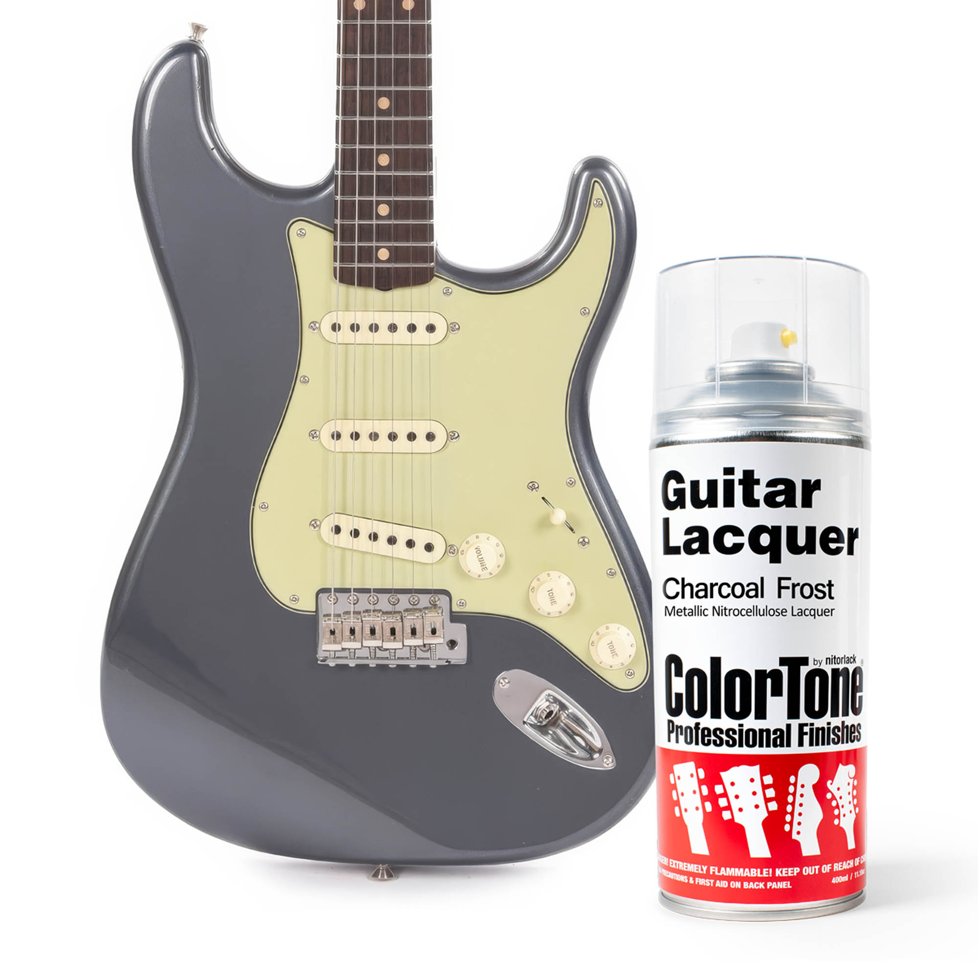 ColorTone Aerosol Guitar Lacquer, Charcoal Frost