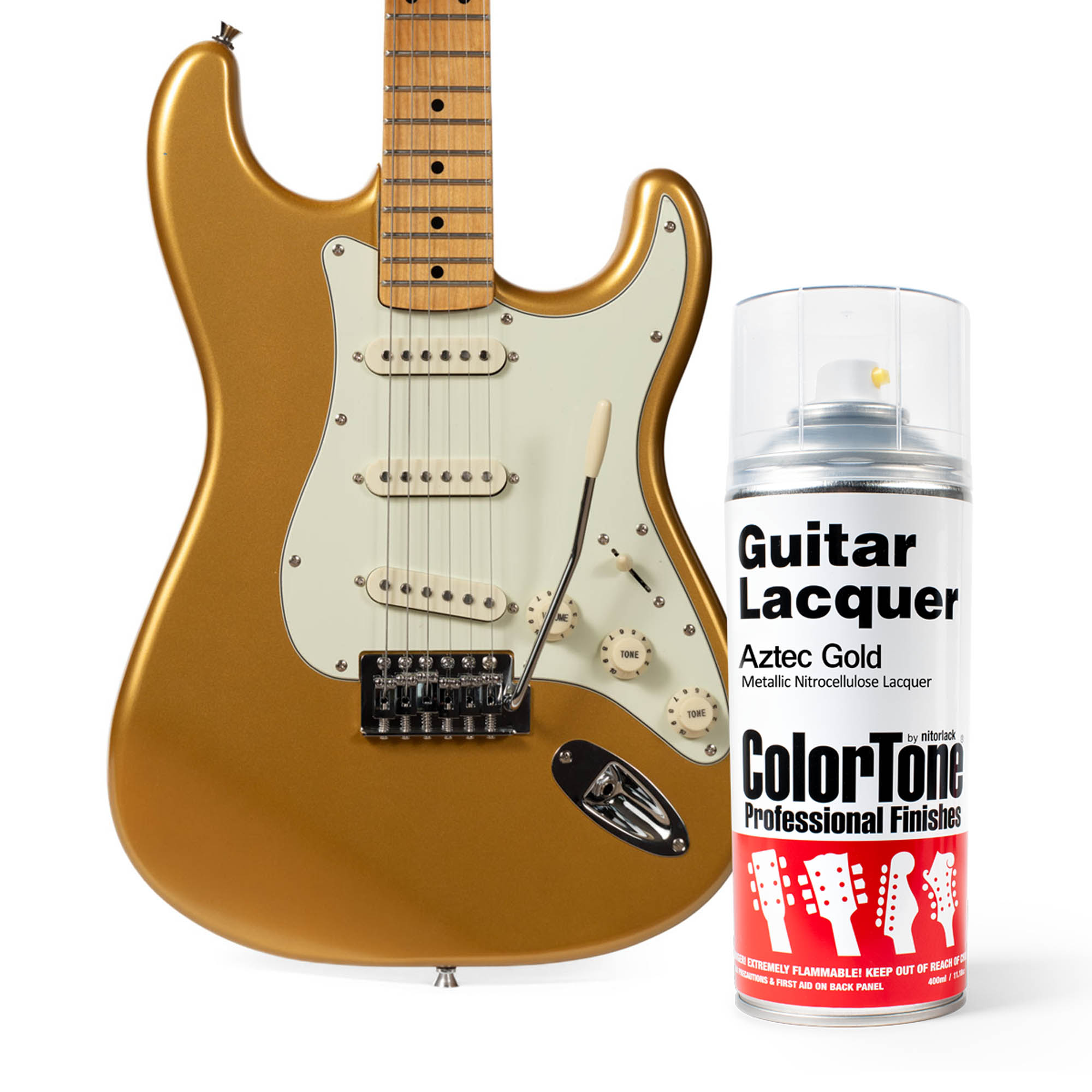 ColorTone Aerosol Guitar Lacquer, Aztec Gold