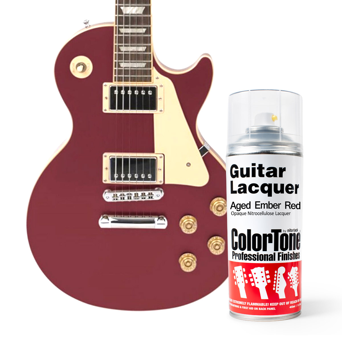 ColorTone Aerosol Guitar Lacquer, Aged Ember Red