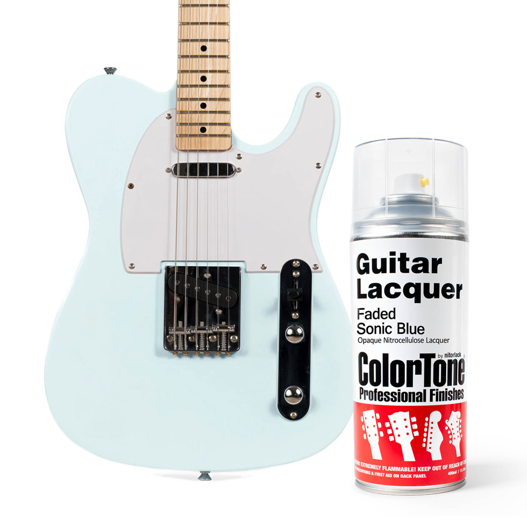 ColorTone Aerosol Guitar Lacquer, Faded Sonic Blue