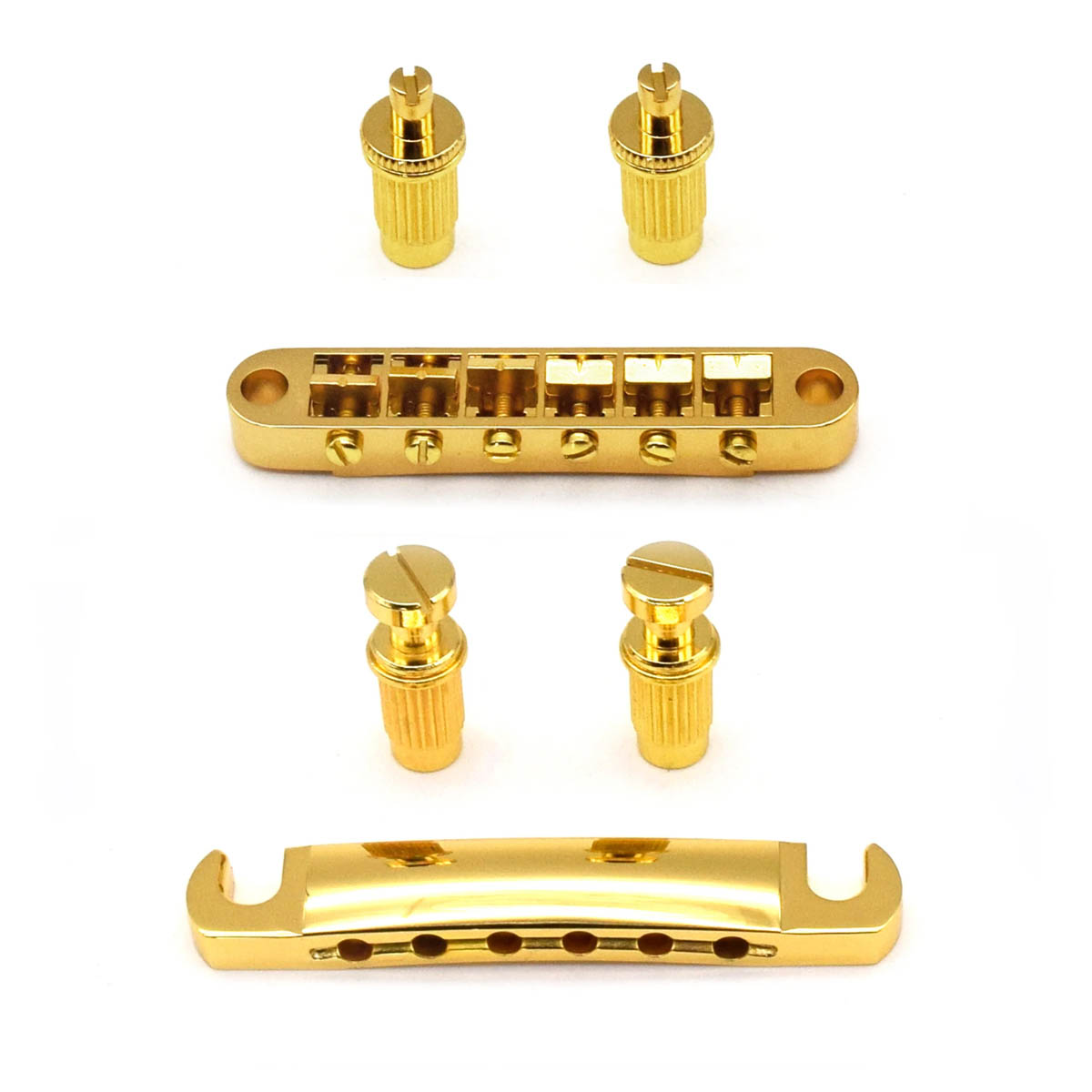 StewMac Tune-o-matic Bridge and Tailpiece, Gold