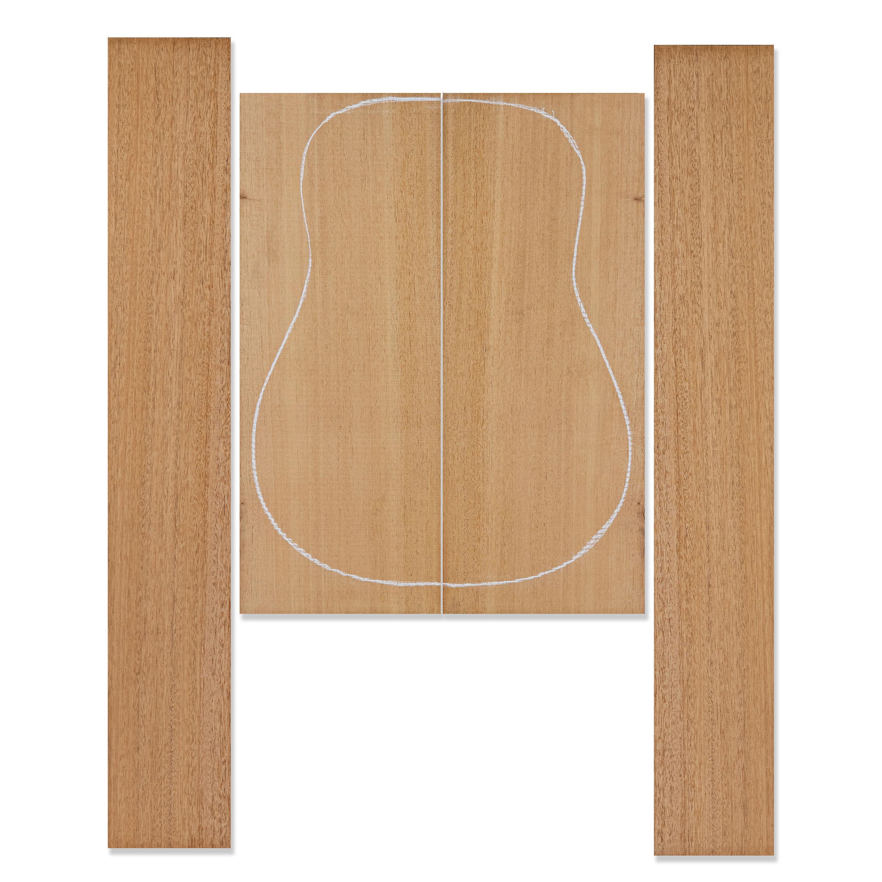 Honduran Mahogany Back + Side Set for Dreadnought Guitar