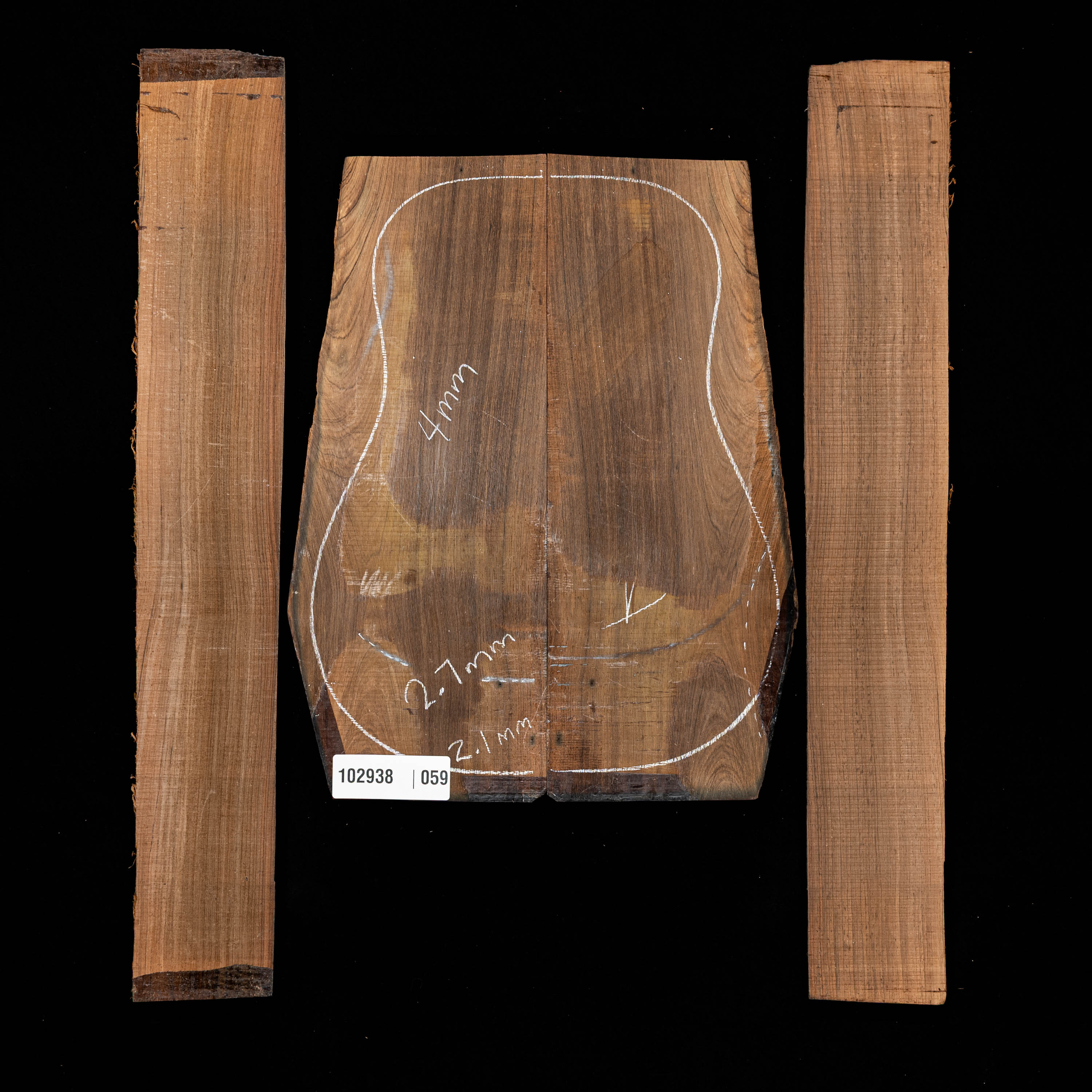 Brazilian Rosewood Back + Side Set - 059
