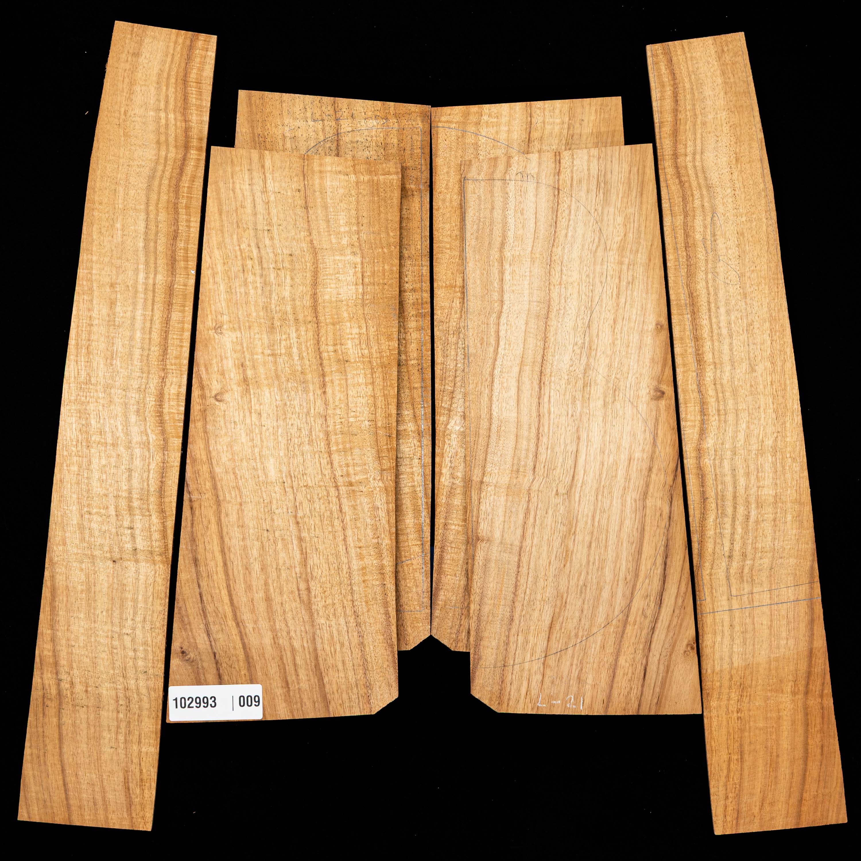 Koa Top + Back + Side Set - 009