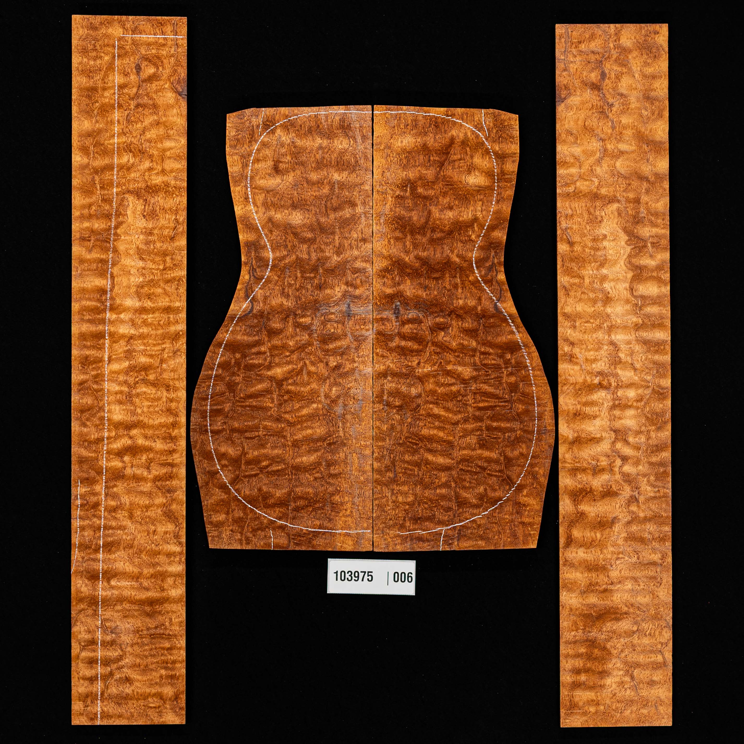 The Tree Quilted Honduran Mahogany Back + Side Set, Exhibition Grade - 006