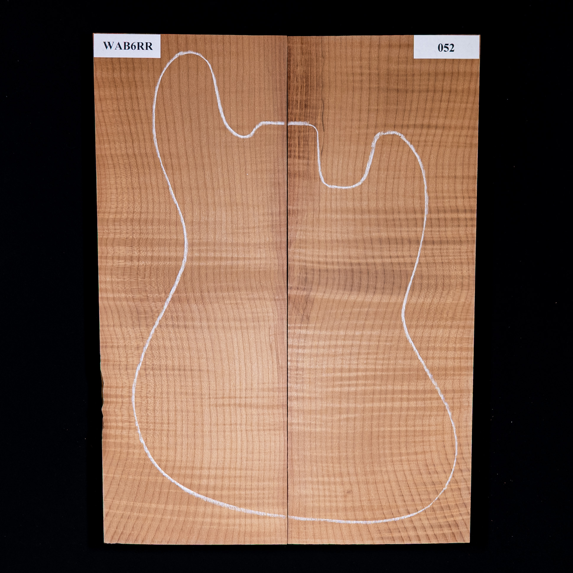 High-Flame Bigleaf Maple Torrefied Laminated Top - 052