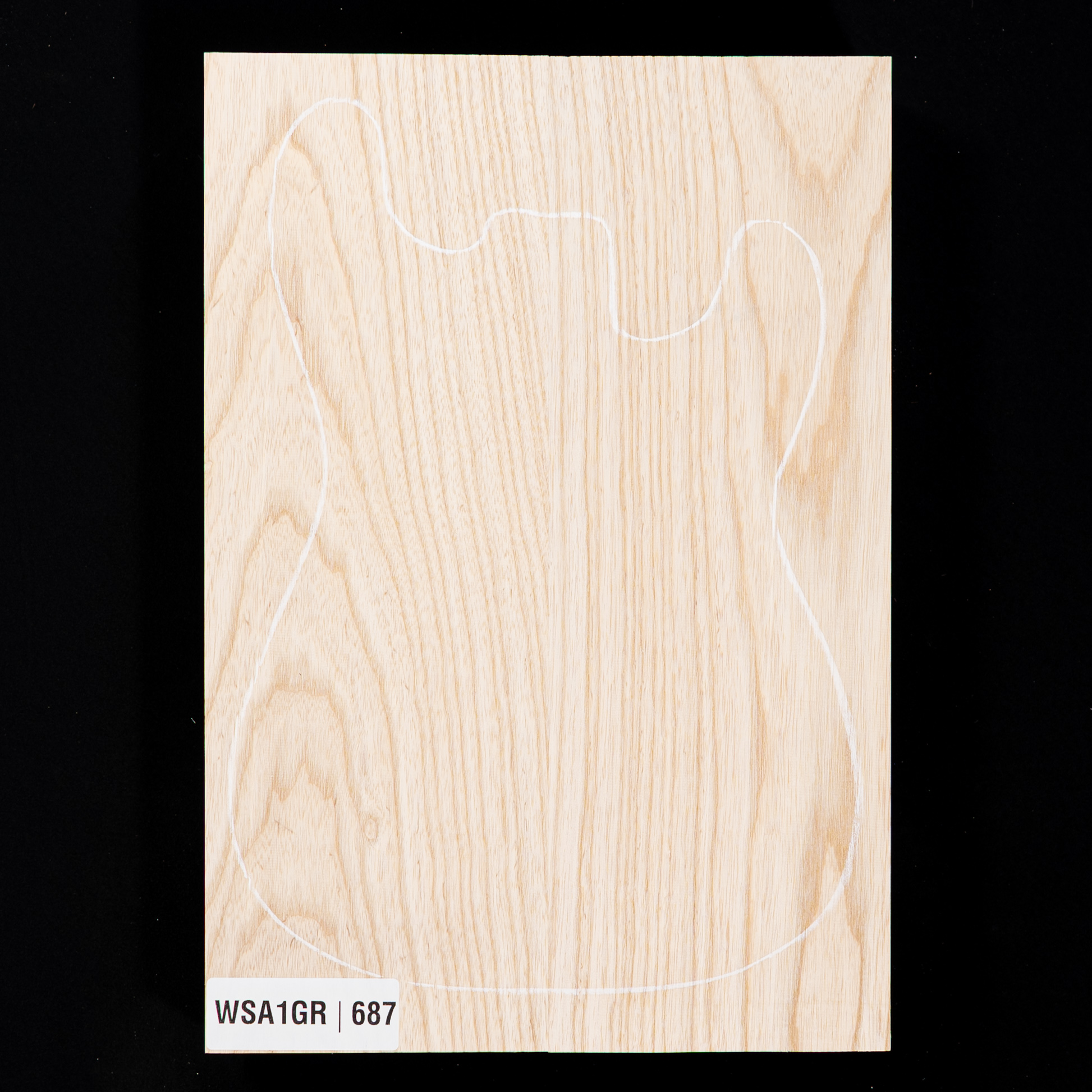 Swamp Ash Body Blank, 2-piece (9 lb) - 687