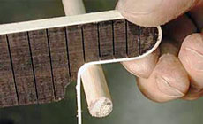 Photo: binding the fingerboard