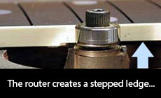 Photo: routing for the trim