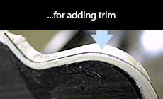 Photo: routing for the trim