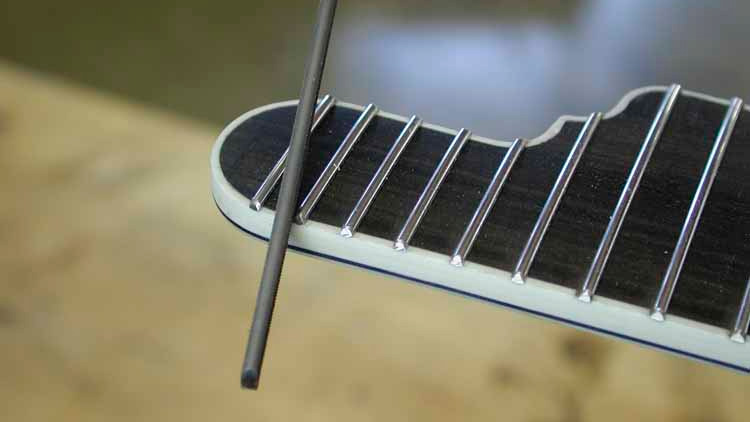 Binding and fretting a Red Diamond mandolin fingerboard