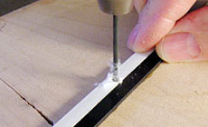 Photo: marking the hole positions