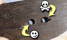 Photo: smooth/ragged holes