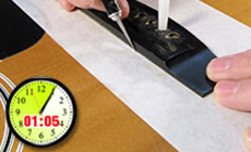 pinned the bridge with acoustic bridge locating pins (next 5min)