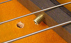 Hole for pickup lead