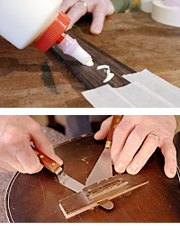 Photo: glue, bridge removal