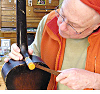 Photo: removing the neck