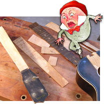 Photo: broken fingerboard