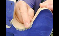 Taping the exposed maple edge