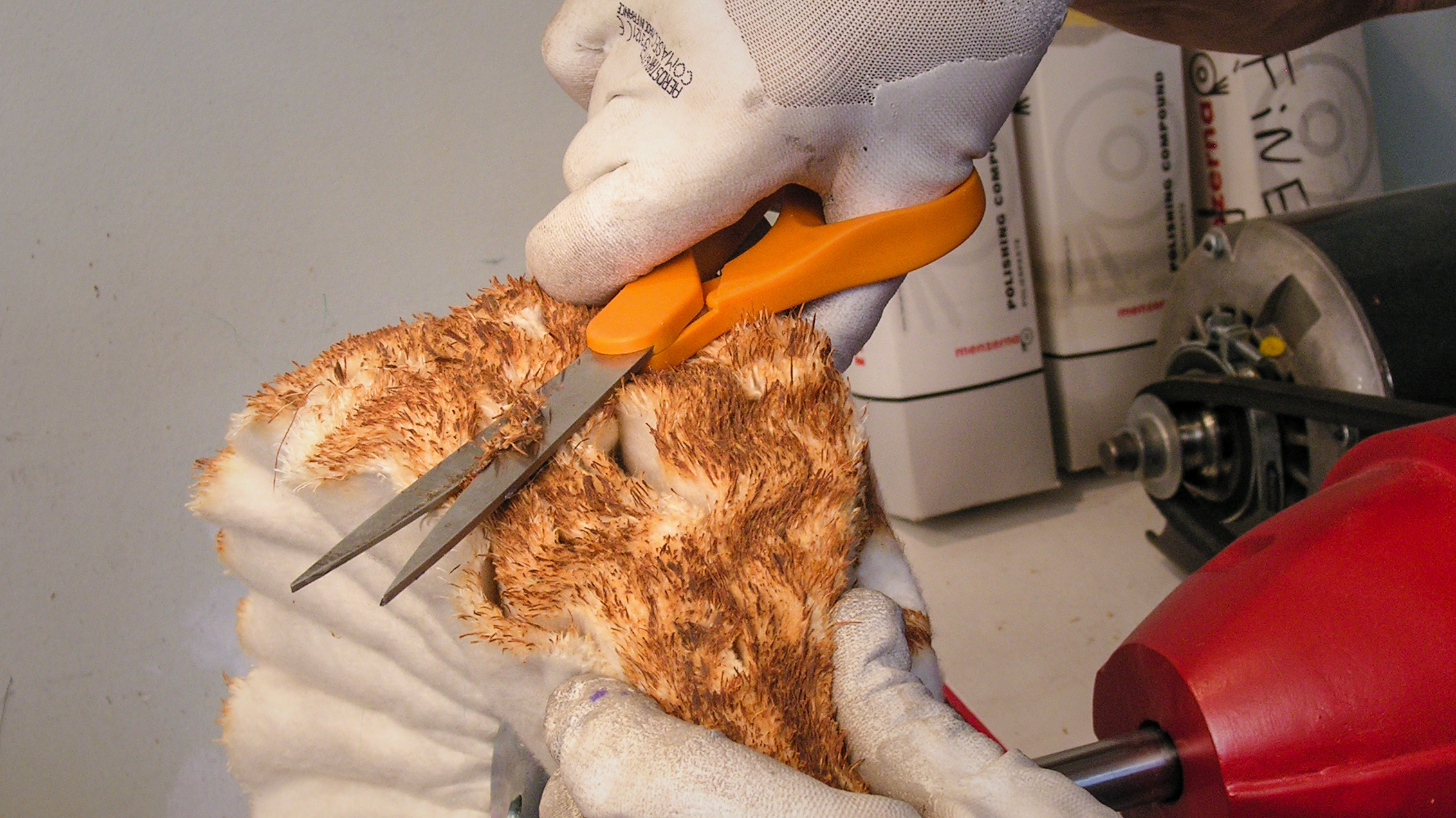 Give your buffer a haircut, and store it on the wall