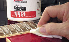 Buffing the Les Paul finish