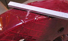 Filing the dried fills