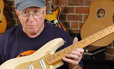 Photo: Dan with finished guitar