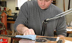 Oiling the fretboard