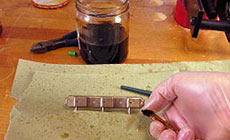 Spatter-painting the tuners