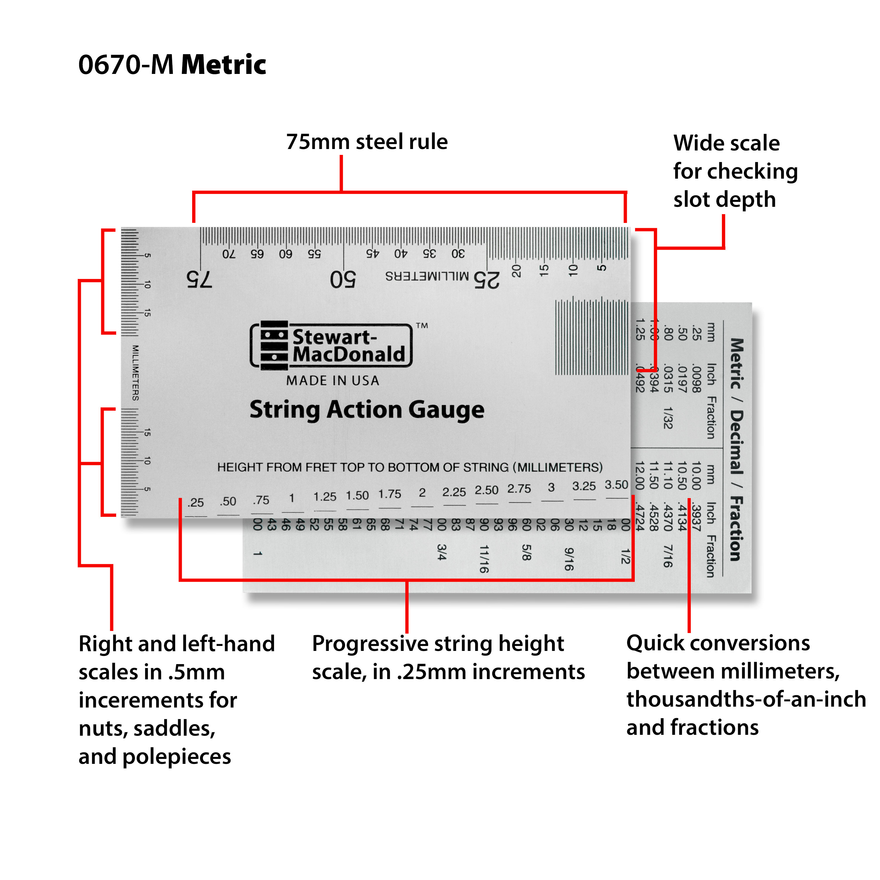 Metric String Action Gauge