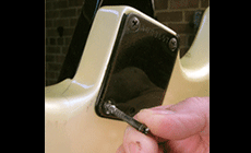 Loose mounting screw