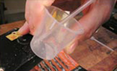 making a glue drip cup