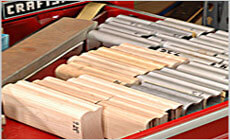 Radiused wooden blocks