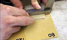 Sanding the nut blank