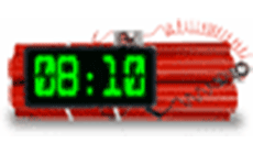 Bomb clock: 8 minutes 10 seconds