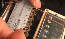 Photo: Marking a Tune-o-matic saddle