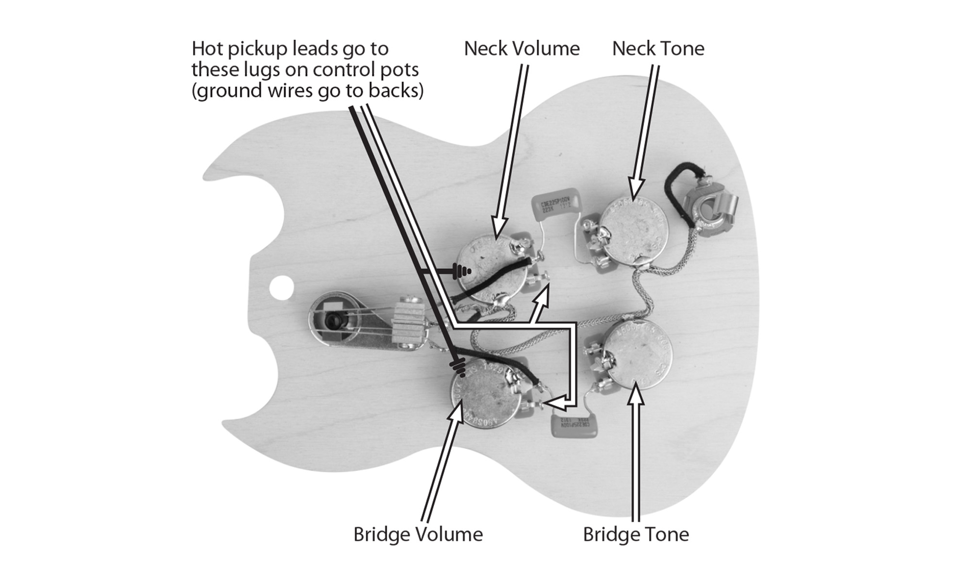 Golden Age Pre-wired Harness for Gibson&reg; SG&reg; Instructions