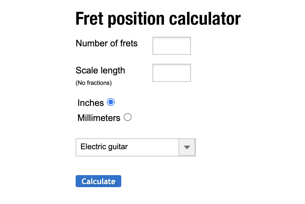 How do I calculate a fret scale?
