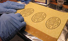 Stain with a cottonball