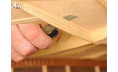 Working under the brace, cleaning the surfaces to be glued