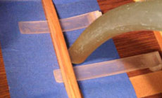 Cleaning under the braces with a vacuum