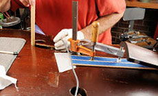 Photo: clamping the bass bar