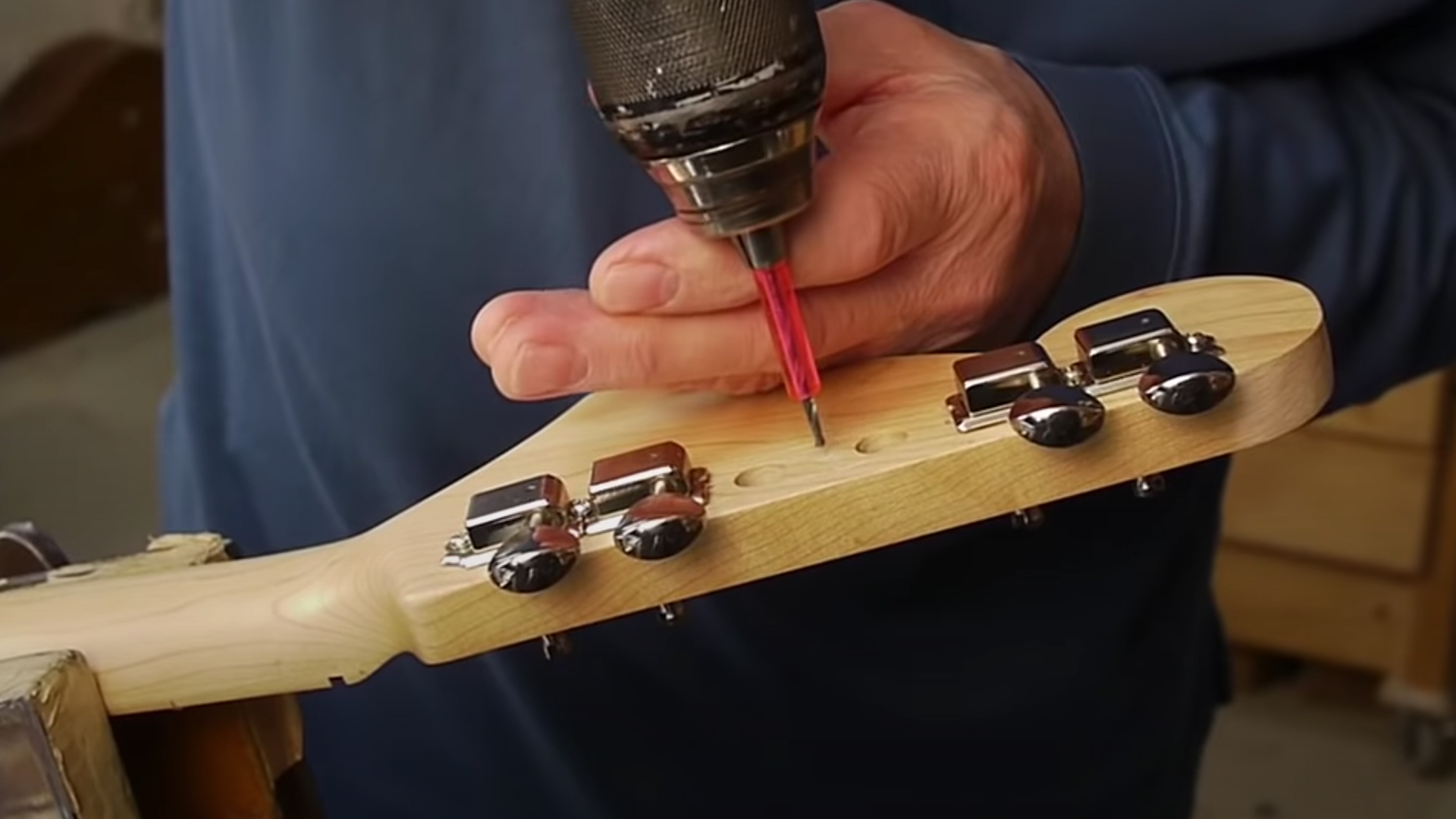 Repairing a broken-off tuner screw