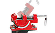 Angled vise