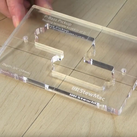 Pickup Routing Template for P-Bass Instructions