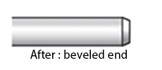 Bevel the rod - After
