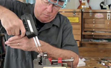 Heat from a solder gun