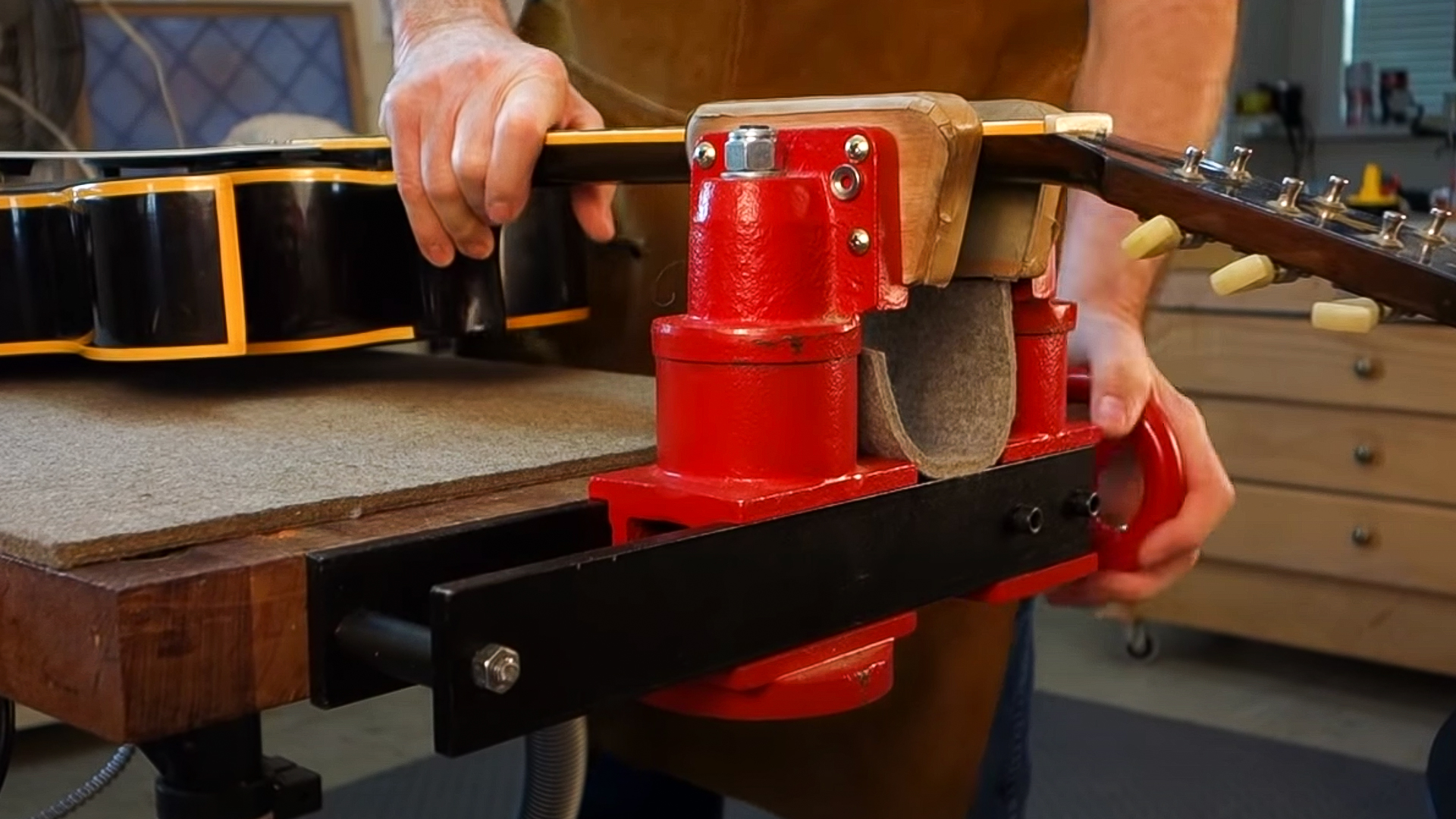Hot tip: A new way to use your guitar repair vise